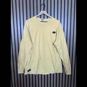 Kids of Immigrants T Shirt XL Mens Faded Yellow Graphic Long Sleeve Embroidered